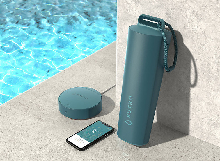 IoT device next to a swimming pool